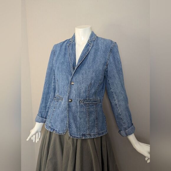 Ralph Lauren 1967 Denim Blazer Jacket Women’s Small Casual Vintage-Inspired S - Picture 4 of 11
